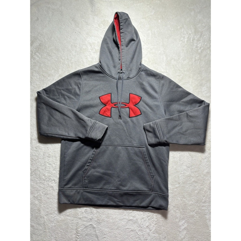Under Armour Loose Fit Long Sleeve Gray Hoodie Sweatshirt Size Medium